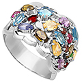 Кольцо с разноцветными камнями (арт.00295)
