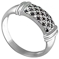 Кольцо с чередующимися бриллиантами (арт.00723)