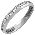 Обручальное кольцо с бриллиантовой дорожкой (арт.01446)