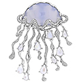 Брошь-подвеска в виде медузы (арт.07268)