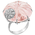 Кольцо с розовым кварцем (арт.30579)