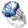 Кольцо с голубым кварцем (арт.30621)